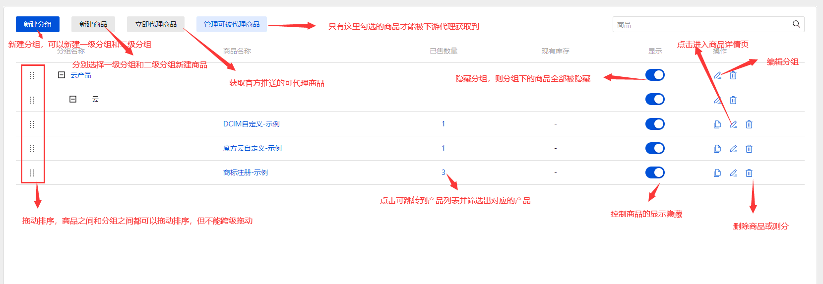一、商品列表界面截图