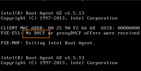 2. 可以看到“NO DHCP or prox 相关操作界面截图